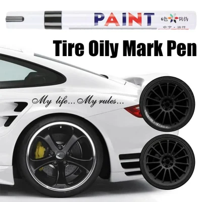 Multi-color Car Oily Painting Pen Permanent Paint Marker Waterproof White Rubber Markers Tire Quick-drying Metal Paint DIY Pens