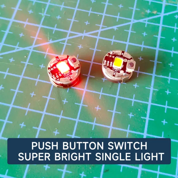 2pcs Miniature Wireless Light Model Super Bright Single Lamp with Press Button for Diy Model Making/Cars/Robots/Decor/Diorama