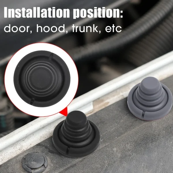 Universal Car Door Shock Absorber Cushion Silicone Pad Gasket Trunk Sound Insulation Pad Shockproof Thickening Latch Accessories