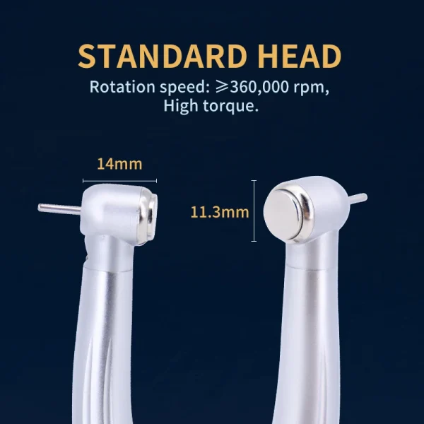LED Dental High Speed Handpiece Dentist Tips Air Turbine B2 M4 Push Button Ceramic Bearing Handpiece