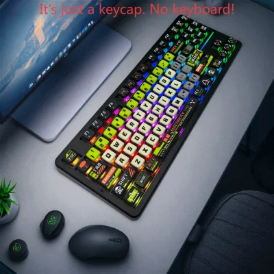 Doomsday Crossing Personalized Keycaps 125 Keys PBT+PC SAX Quad Translucent Pudding Keycaps for MX Switch Mechanical Keyboards