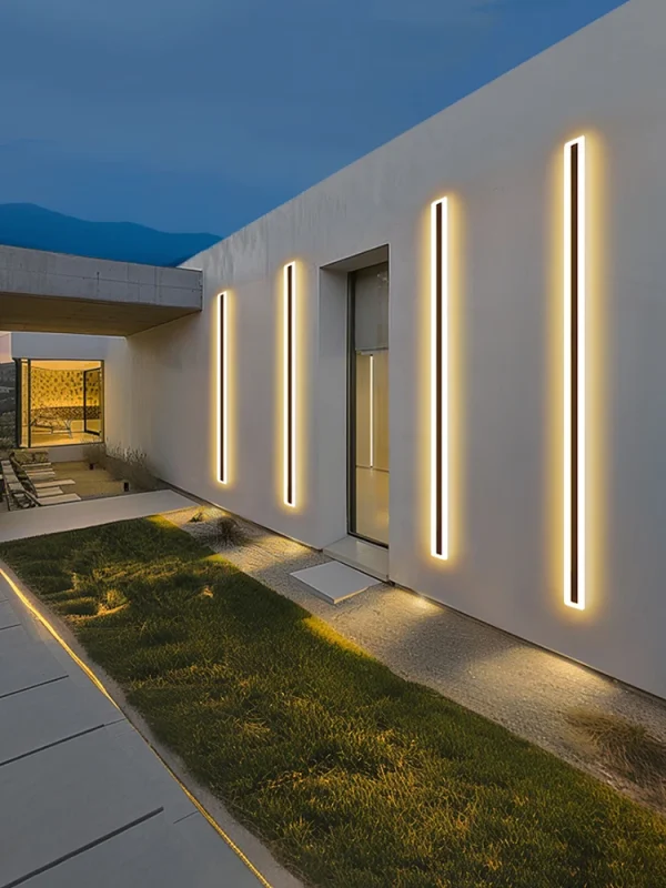 Outdoor Wall LED Lamp Modern Waterproof Long Strip IP65 Wall Lights Garden Fence Villa Balcony Home Decor Lighting Indoor Light