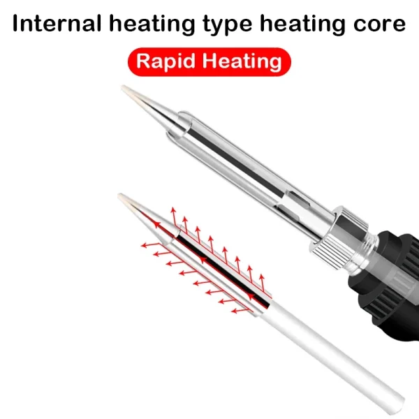 New Adjustable Temperature Electric Soldering Iron 220V 110V 60W Welding Solder Rework Station Heat Pencil Tips Repair Tools