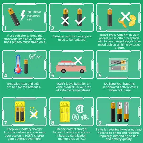 18650 Battery 2024 New Bestselling VTC6 Li-ion 3.7V 1800mAh RechargeableBattery Suitable Screwdriver Battery for Flashlights Toy