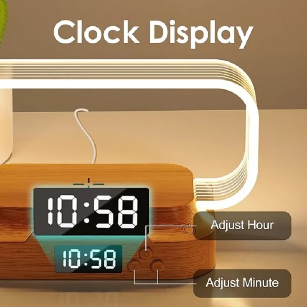 LED Night Light Wireless Charger Stand Table Desk Lamp Mobile Phone Holder Fast Charging Station Dock For iPhone Samsung Xiaomi