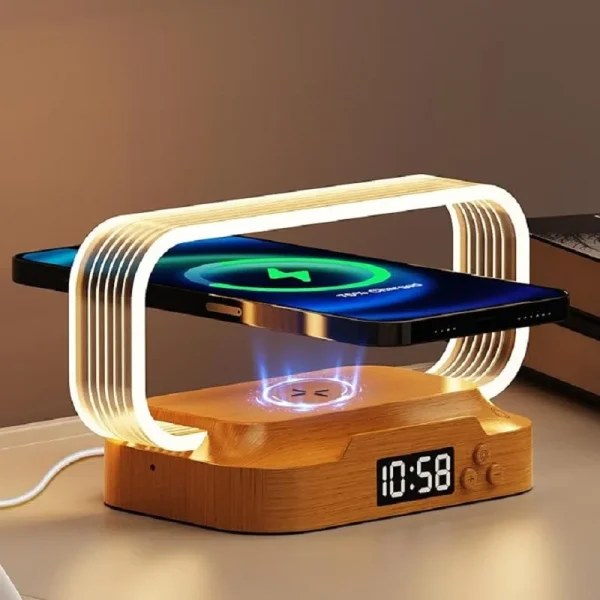 LED Night Light Wireless Charger Stand Table Desk Lamp Mobile Phone Holder Fast Charging Station Dock For iPhone Samsung Xiaomi
