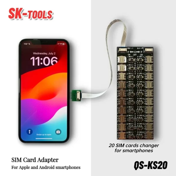 Card Changer Multi-card Device External Card slot for Android Apple smartphones Universal 20 Expansion SIM cards