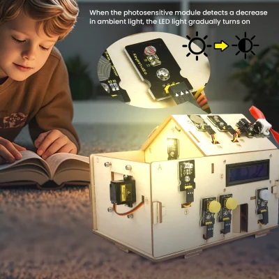 Keyestudio Smart Home IOT Kit With PLUS Board+15 Projects Tutorial For Arduino STEAM House Kit DIY Electronic Kit CE Compliant