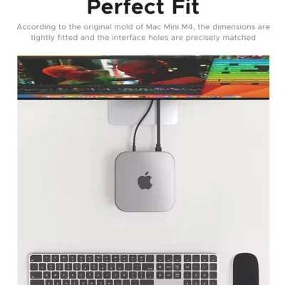 PHIXERO Mac Mini Case Wear-resistant Waterproof TPU Protective Case for Mac Mini M4/M4 Pro Cover Precise Opening Dustproof