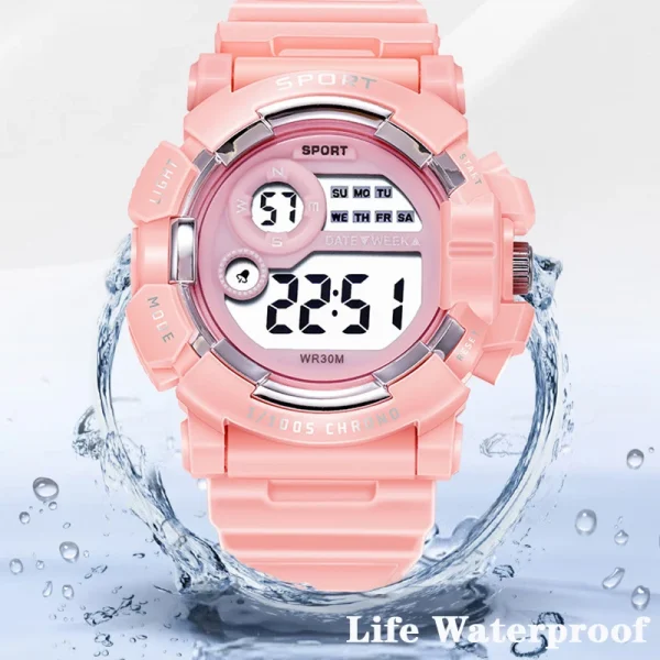 YIKAZE Kids Watches Fashion Luminous Waterproof Alarm Clock Watches Boys and Girls Student Smart Electronic Watch Gift