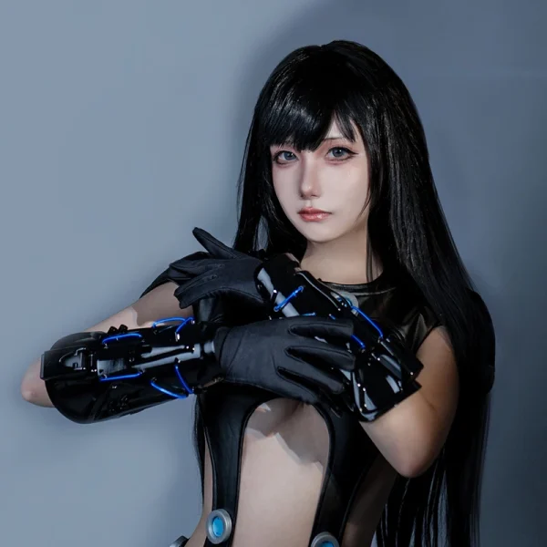 Punk Mechanical Glow Gloves Flexible Trendy Fingers Game Equipment Punk Armor Glow Gloves Cosplay Clothing Props For Women Men