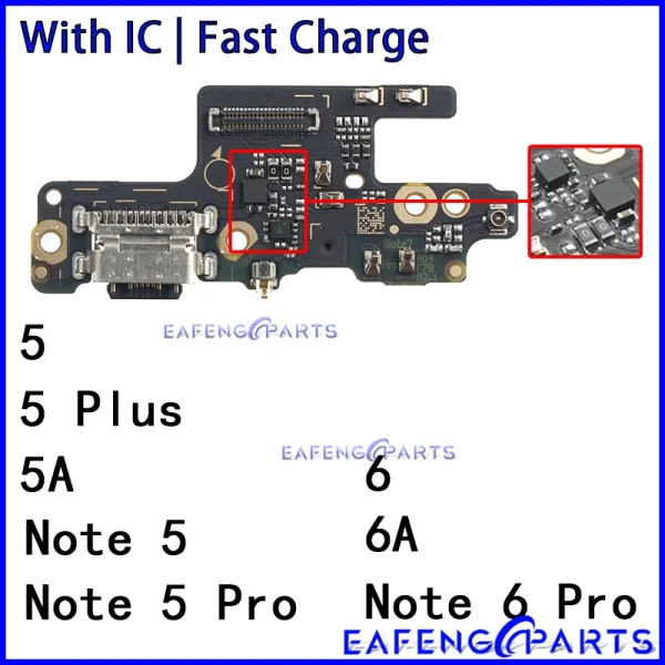 Usb Dock Charger Connector Flex for Xiaomi Redmi Note 5 Plus 5A 6 6A Pro Charging Board Flex Ports Module