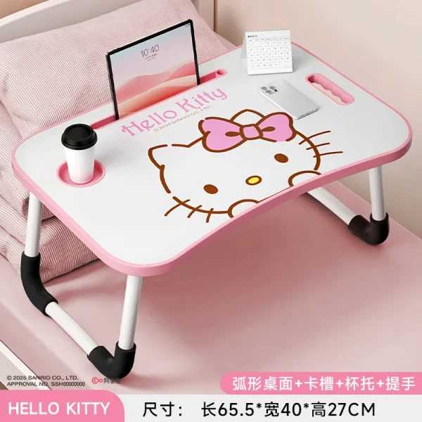 Sanrios Hello Kitty Folding Portable Storage Cartoon Table on Bed My Melody Home Dormitory Eating Computer Office Study Table