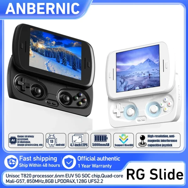ANBERNIC RG Slide Handheld 4.7-inch LTPS In-Cell Display 1280*960 Screen Game Console Retro Video Game Player Android 13 5000mAh