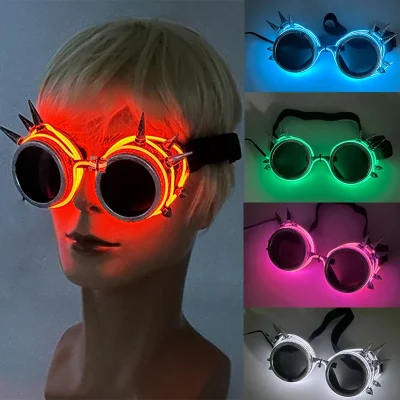 New Cool Cyberpunk Style Glasses Glowing Party Decor Luminous LED Sunglasses Lighting Up Bar Rave Music Dancing Party