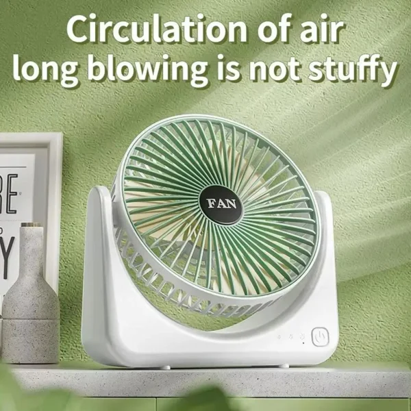 USB Desk Fan High Velocity Personal Cooling Fan For Home/Office, Portable Circulating Fan 3 Speeds Quiet Battery Operated Fan
