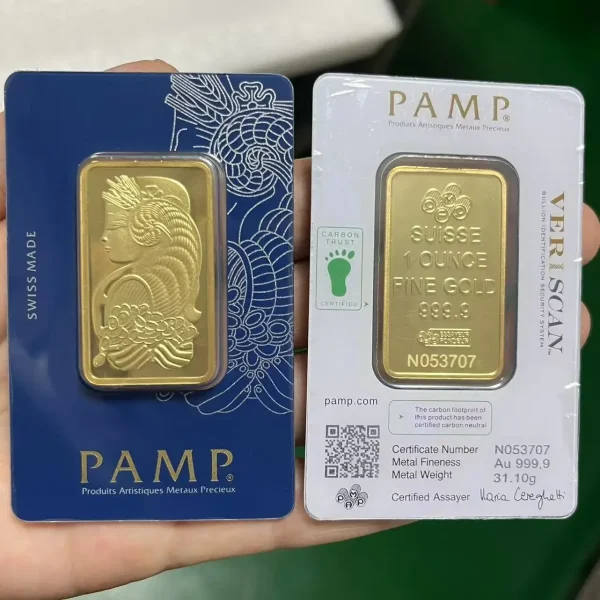 free shipping 2.5g 1oz 31g 50g Sealed packing gift Copper Gold Bar 24k Gold Plated Bullion minted Bar Unique Serial