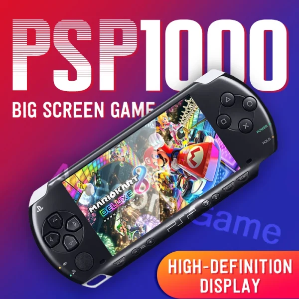 Black Handheld Game Console, Refurbished, Original PSP for Sony PSP 1000, 16 GB, 32GB, 64GB, 128GB, Memory Card