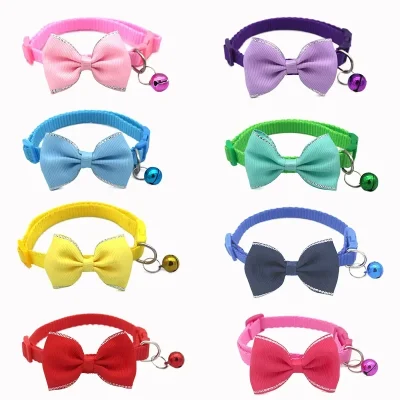 Pet Collars New Bow Bell Collars Cute Cat Collars Pet Supplies Multicolor Adjustable dog Dressing Tool Pet Accessories