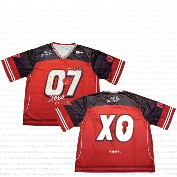 YBSY Enhypen XO Jersey 2025 T-Shirt Men New Summer Women Tee Short Sleeve Tops Shirts Children Korean Trend Fashion Oversized