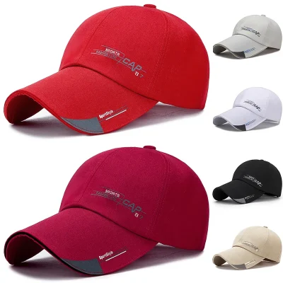 Outdoor Sunscreen Sports Men’s Caps Fashion Canvas Unisex Baseball Caps Simple Design Extended Brim Snapback Caps For Men Women