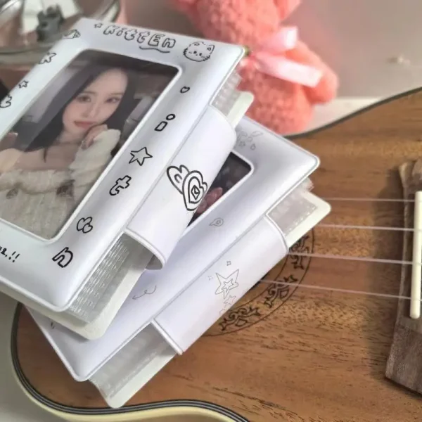 3 Inch 32 Slot Photo Card Holder Kpop Binder Idol Postcard Lomo Card Photo Album Collector Card Binder Photocards