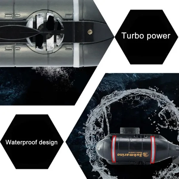 Electric Submarine Boat Underwater Diving Model Mini Playing Wireless Remote Control Model Boat Racing Toy Gift RC Toy Gifts