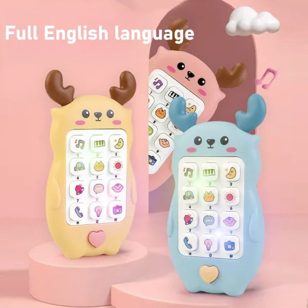 Baby Phone Toys Bilingual Telephone Teether Music Voice Toy Early Educational Learning Machine Electronic Children Gift Baby Toy