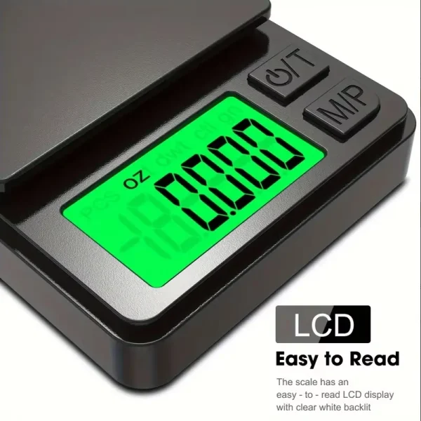 Precision Pocket Scale 1000g X 0.01g-Digital Gram, Food, Jewelry, Ounces/Grains Scale with Backlit LCD-Mini Scale for Travel