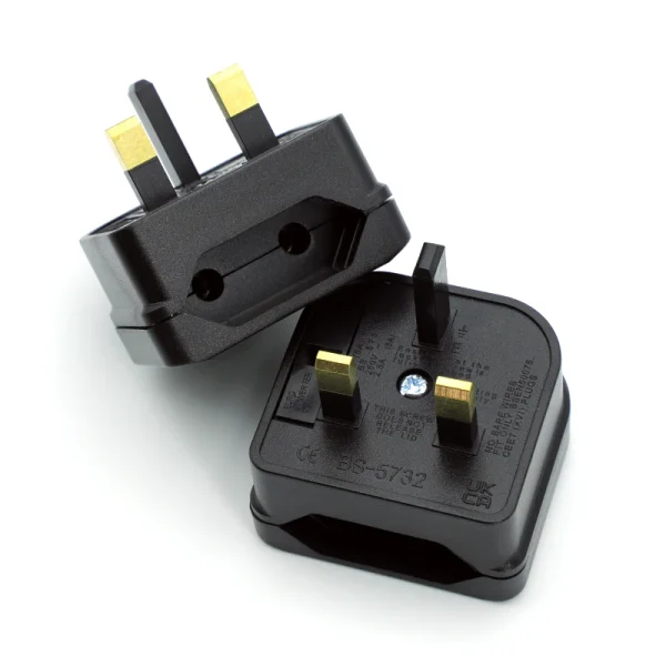 1PCS European Euro Eu 2 Pin To Uk 3 Pin Power Socket Travel Plug Adapter Converter Power Adapter Charger Power Socket Outlet