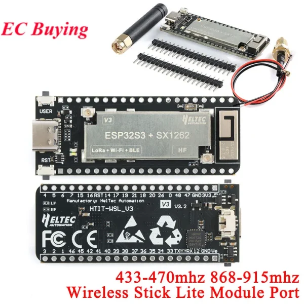 ESP32 SX1262 LoRa WIFI BLE Module Development Board LoRAWAN 433-470 868-915mhz Wireless Stick Lite for Meshtastic Mesh Network