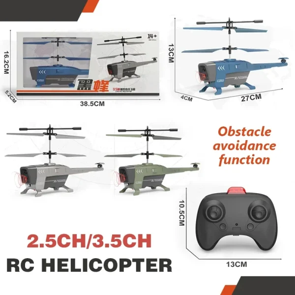 Rc Helicopter 3.5Ch 2.5Ch Rc Plane 2.4G Rc Helicopters for Adults Obstacle Avoidance Electric Airplane Flying Toys for Boys