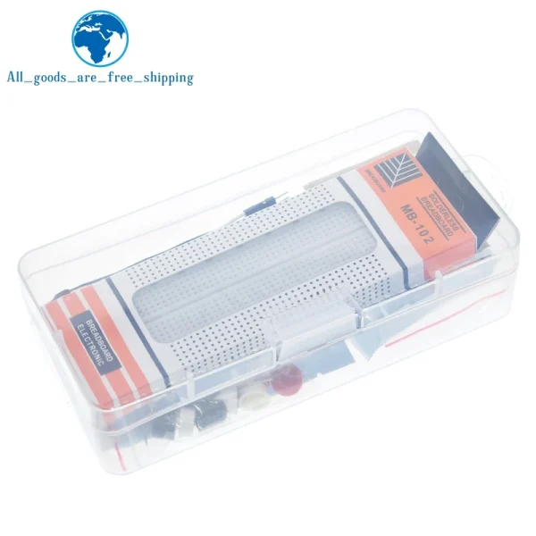 TZT Starter Kit for Arduino Uno R3 Breadboard Basic learning kit, sound/water level/humidity/distance detection LED control