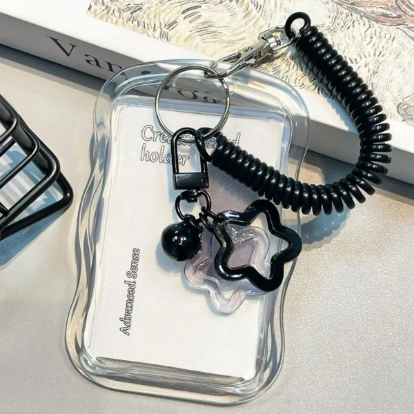 Kpop Photocard Holder Photo Display Holder With Star Keychain Idol Picture Protector Sleeves Credit ID Cards Protective Case