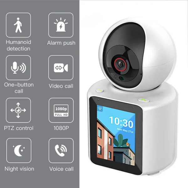 Linook, home video call, CCTV camera, home wireless WIFI mini security camera 1080P, infrared night vision, mobile tracking