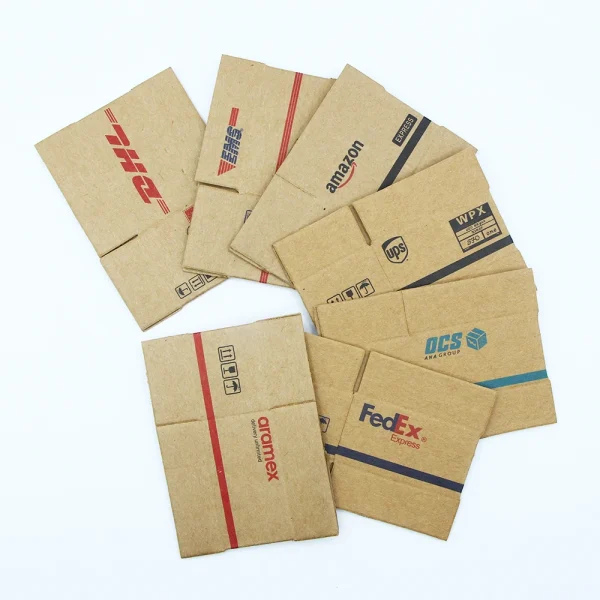 5Pcs/1Set 1:12 Mini Simulation Carton Imitation Express Bill Cardboard Box Doll House Miniature Furniture Accessories Decor