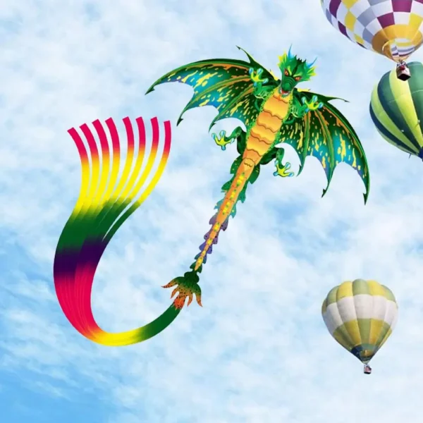 Kite Dragon Easy to Fly Multicolor Easy to Fly Laser Engraving Pterosaurs Kite for Kids Children Hot Sale