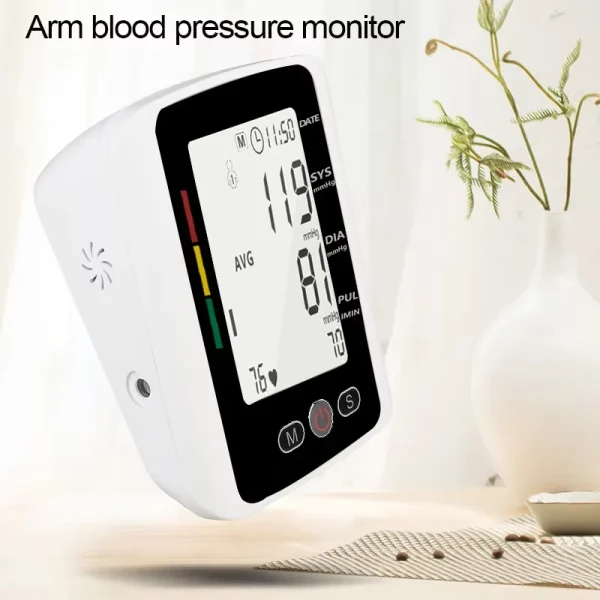 ABX Digital Blood Pressure Monitor Arm Sphygmomanometer Heart Rate Pulse Meters Big Screen Automatic Tonometer with Cuff