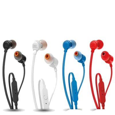 Original JBL TUNE 110 3.5mm Jack Wired In-Ear Headphones with One-Button Remote T110 Earphones With Built-in Mic Pure Bass Sound