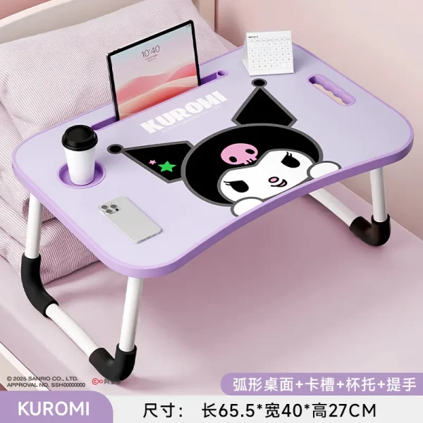 Sanrios Hello Kitty Folding Portable Storage Cartoon Table on Bed My Melody Home Dormitory Eating Computer Office Study Table
