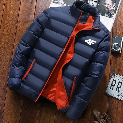 2025 New Winter Long Sleeve Cotton Coat Zipper Jacket Men’s Cotton Coat