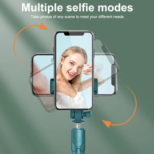 Cell Phone Selfie Stick Tripod Bluetooth Remote Wireless Selfi Stick Phone Holder Stand With Beauty Fill Light For Phone
