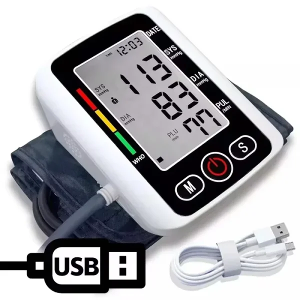 ABX Digital Blood Pressure Monitor Arm Sphygmomanometer Heart Rate Pulse Meters Big Screen Automatic Tonometer with Cuff