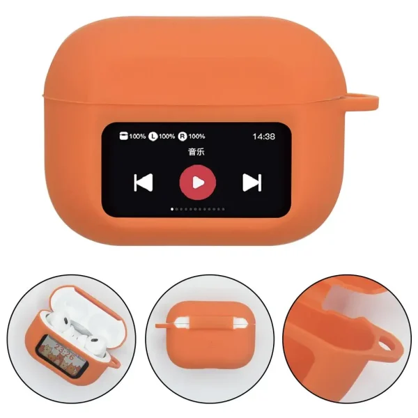 For AirPods A9pro With Screen Corners Shockproof Anti-slip Full Cover Protective Case For AirPods A9pro Q7U5