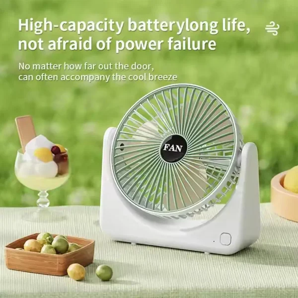 USB Desk Fan High Velocity Personal Cooling Fan For Home/Office, Portable Circulating Fan 3 Speeds Quiet Battery Operated Fan