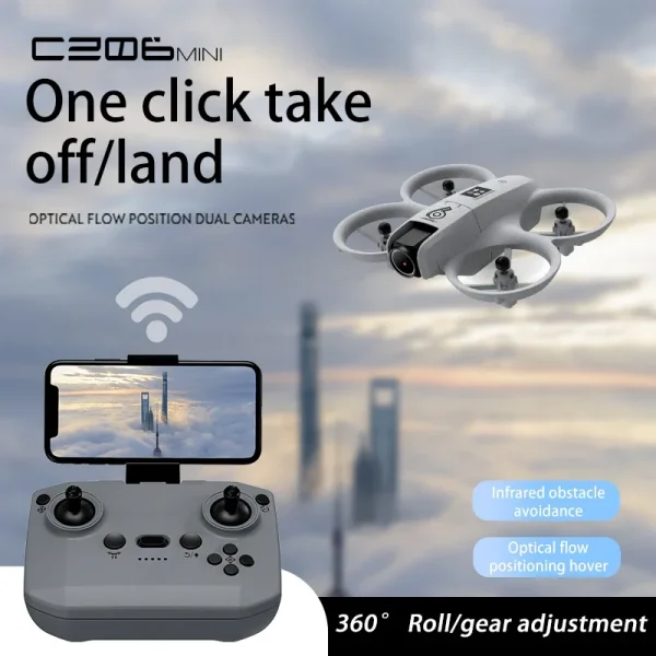 HD Quadcopter Drone with Dual Cameras, Obstacle Avoidance & Optical Flow - Cool LED Lights, Ideal Children's Toy Gift