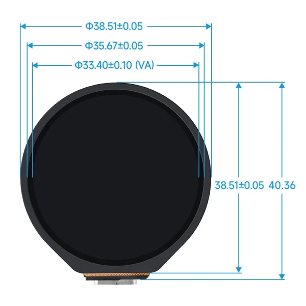 ESP32-S3 Development Board 1.28 Inch Touch Screen Round LCD Display with WiFi Bluetooth 5 BLE Accelerometer Gyroscope Sensor