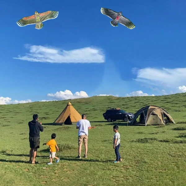 1.1m Eagle Kite With 30 Meter Kite Line Large Eagle Fly Bird Kites Children Best Gift Family Trips Garden Outdoor Sports Game