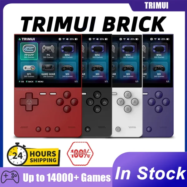 TRIMUI BRICK Retro Handheld Game Console 3.2'' IPS Screen A133P Linux System Trimui UI Metal Back Panel Key LED Game Player Gift