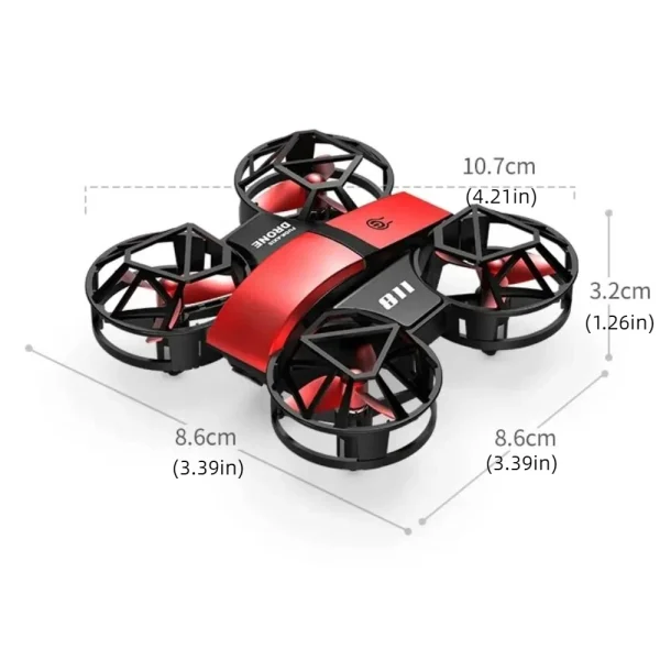Flying Mini Remote Control Aircraft Rechargeable Four-axis Rotation Remote Control Drone 360° Rotation with Light